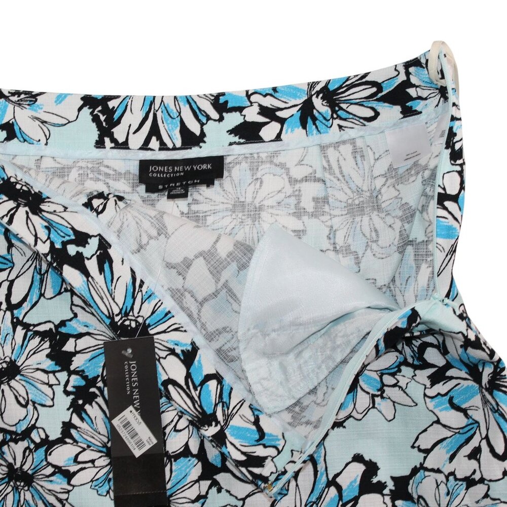 NWT Jones New York Collection Size 14 Multicolored Floral Stretch Skirt - Picture 6 of 11